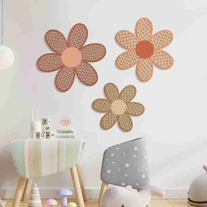 rattan daisy flower set
