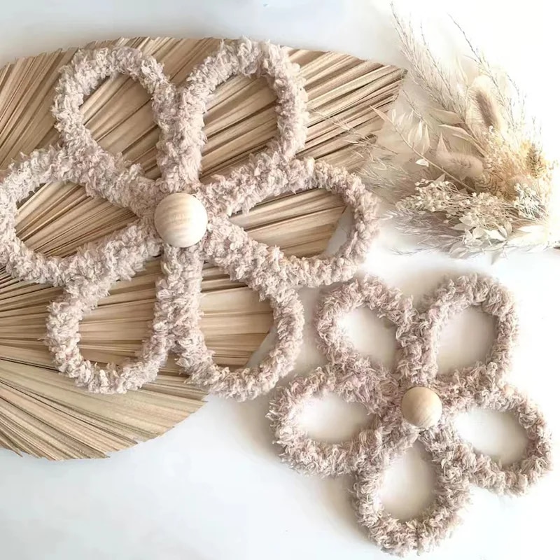 Bohemian Woven Daisy Flower Ornaments