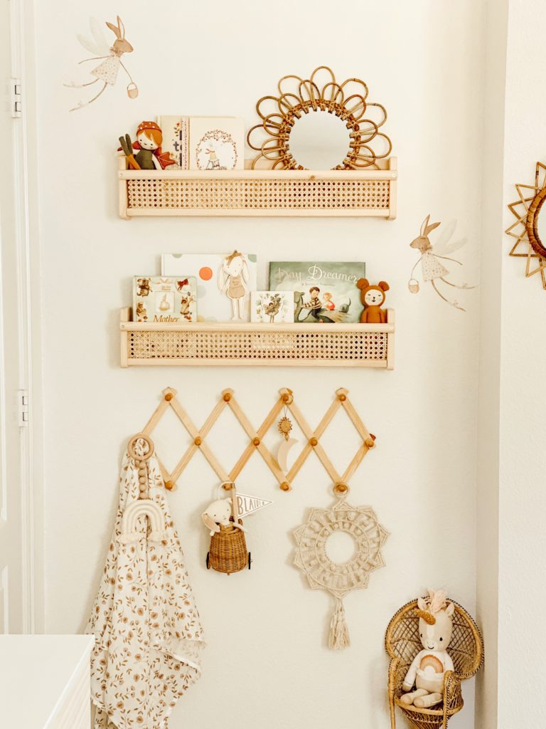 book shelves rattan