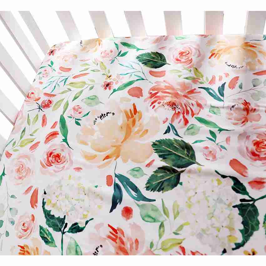 floral crib cover