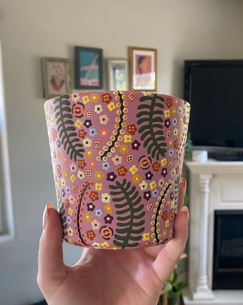 floral nursery pot