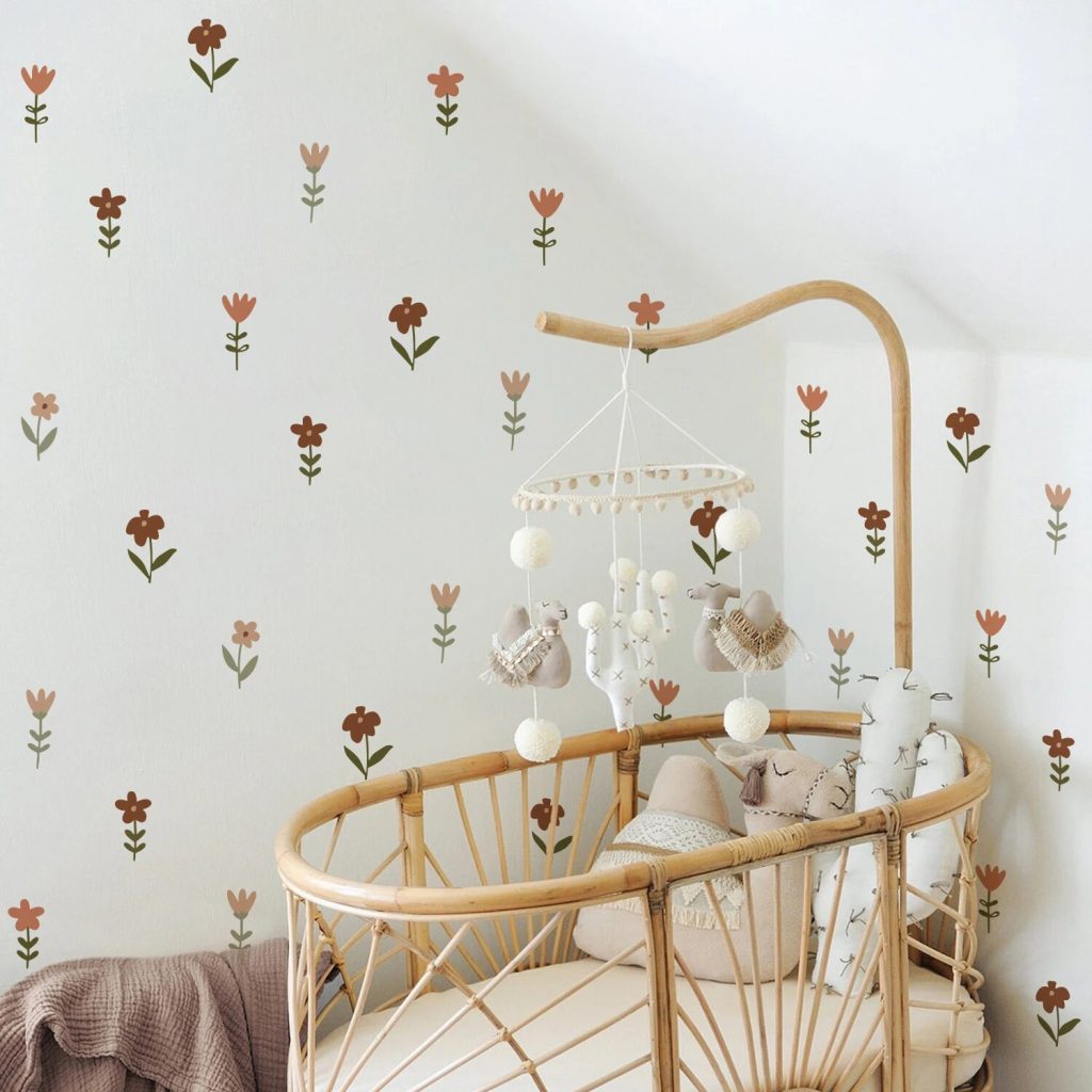 white wall flower decor