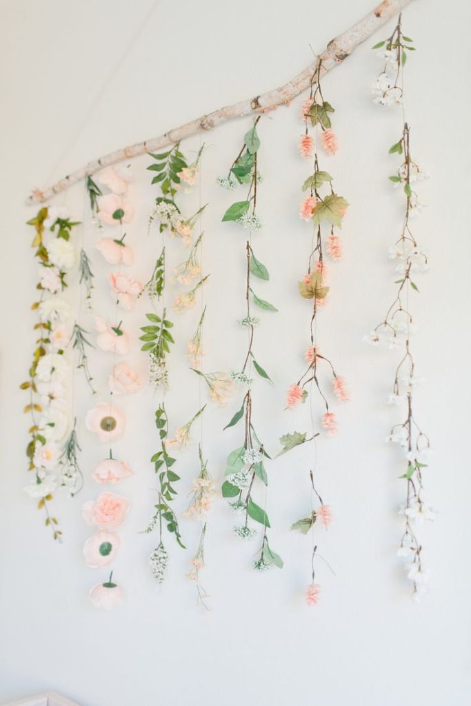 wild flower hanging gardland