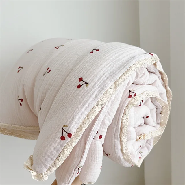 cotton cherry blanket