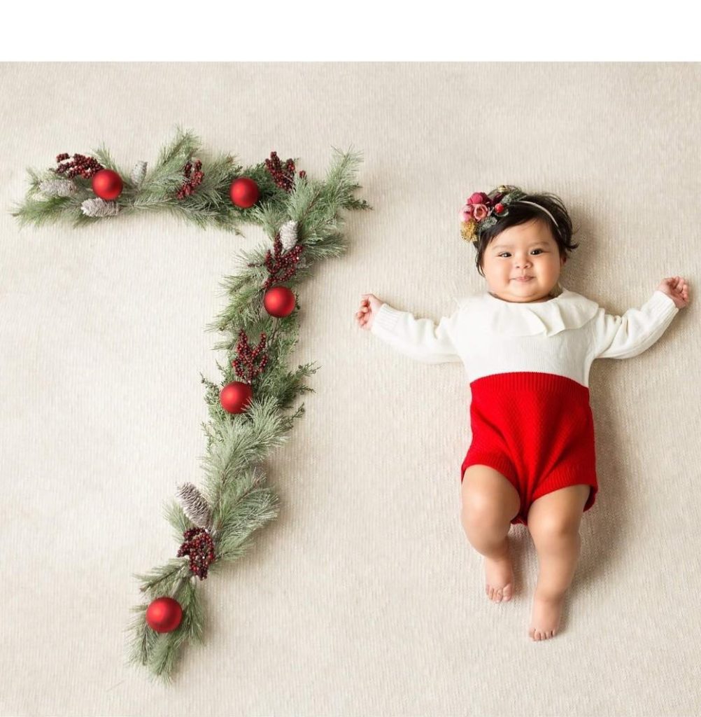 Christmas baby monthly photo (2)