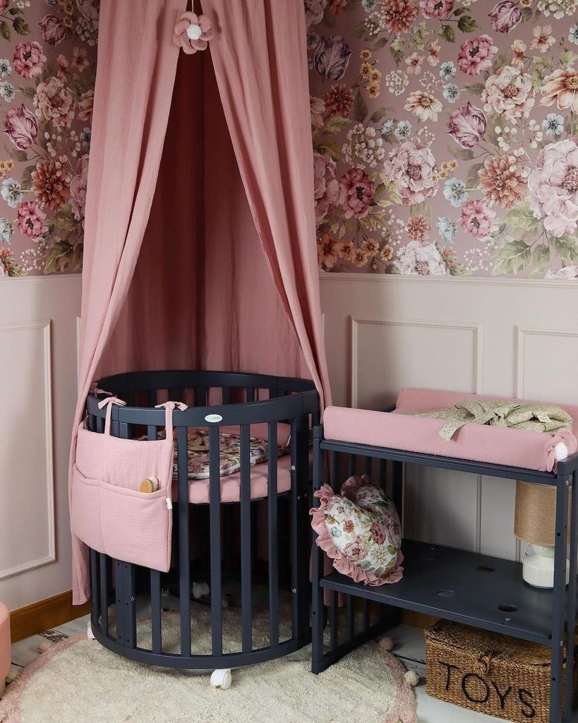 pinkc canopy for nursery