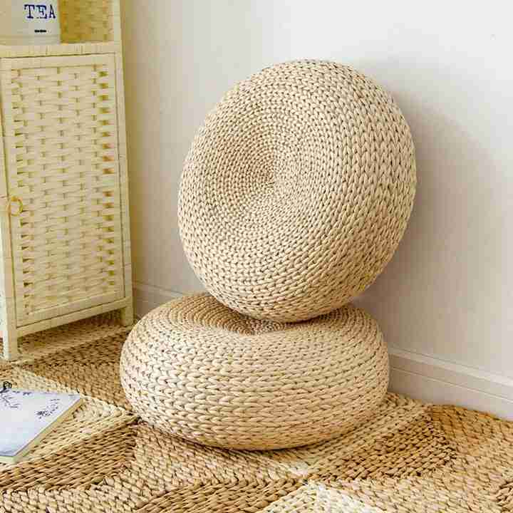 rattan boho cushion
