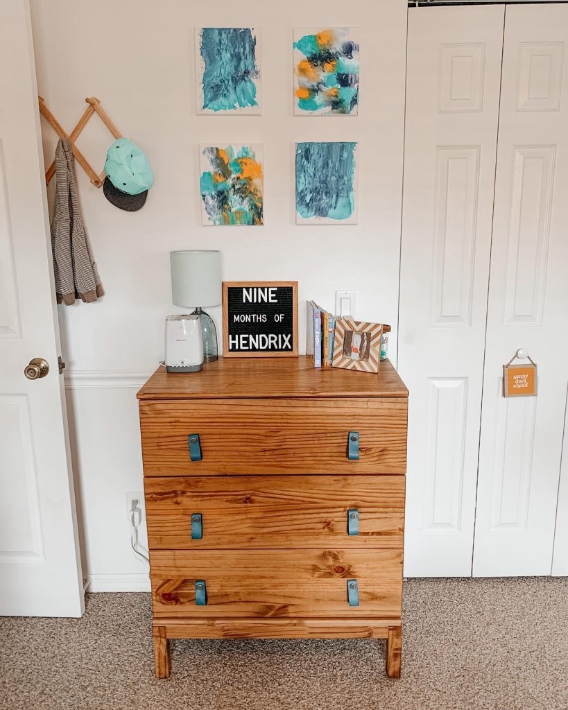 rustic cabinet nursery