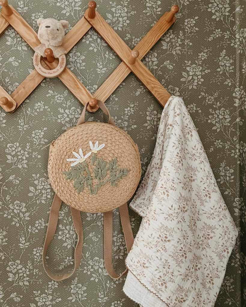 sage green nursery wall