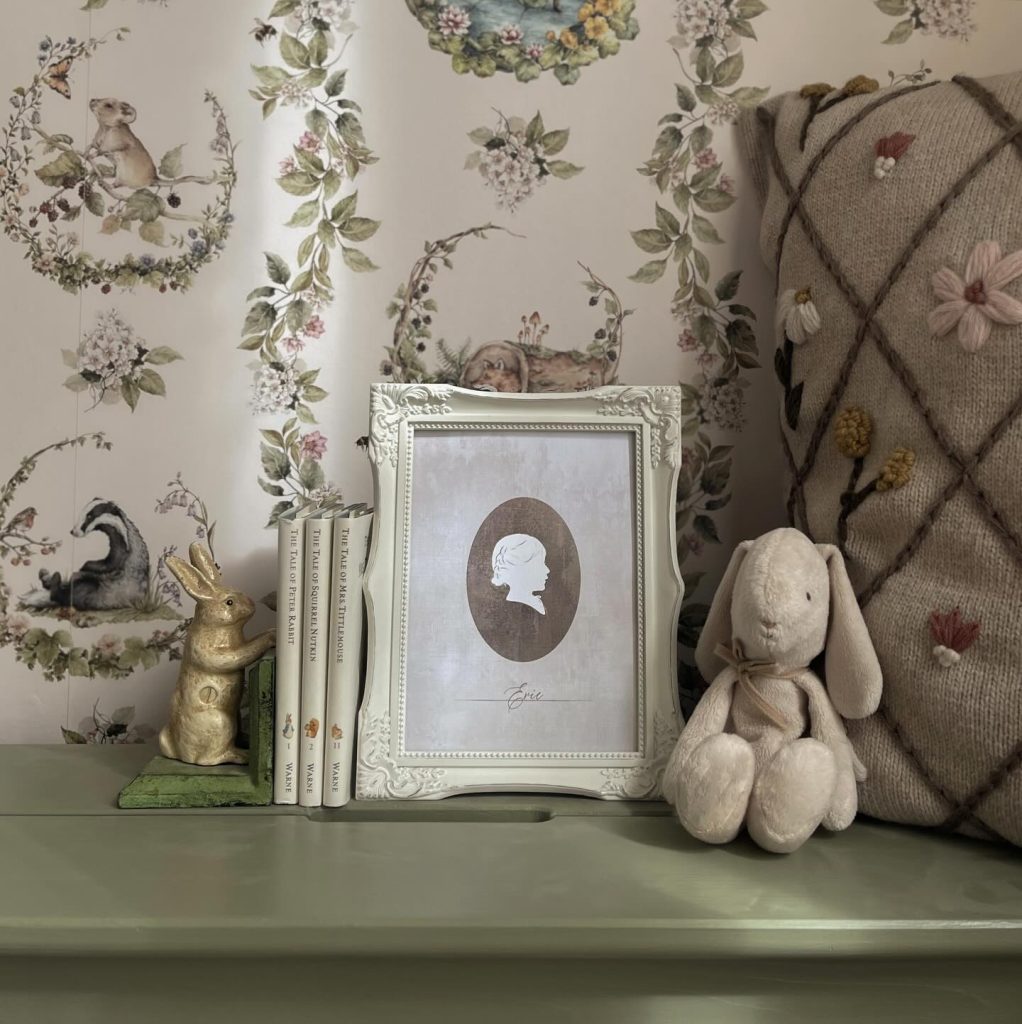 vintage nursery frame