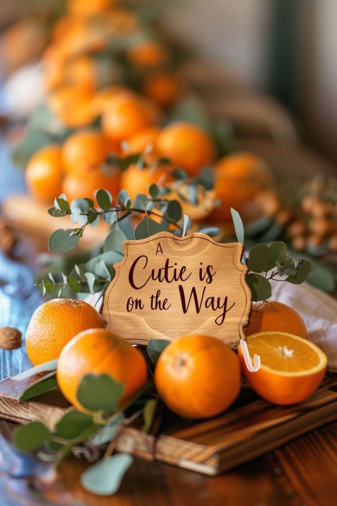 orange baby shower
