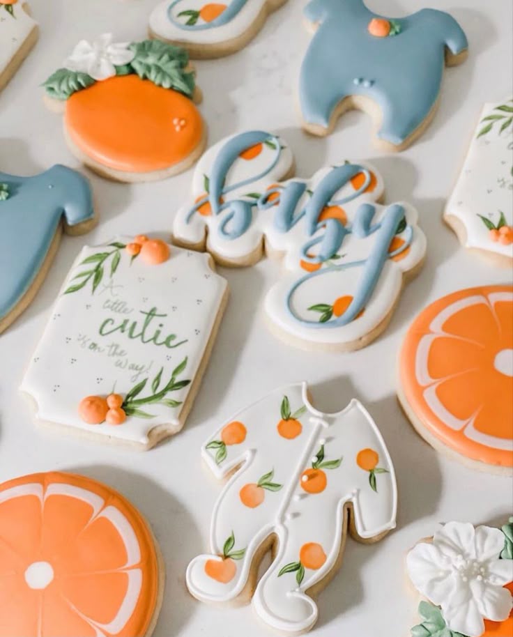 orange baby shower
