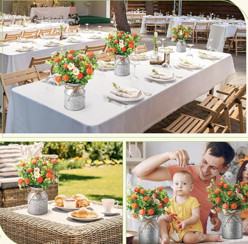 Tangerine‌ Orange Centerpieces for Tables