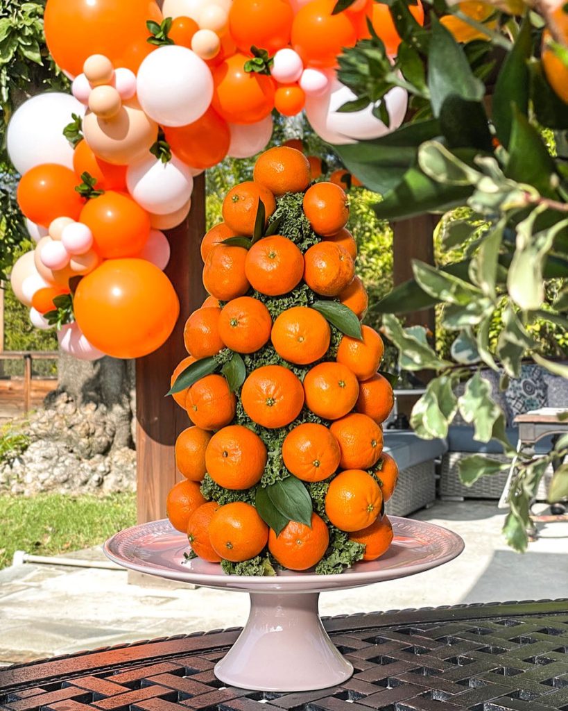 orange baby shower ideas