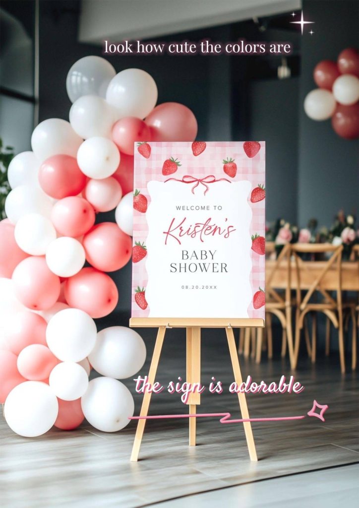 strawberry baby shower