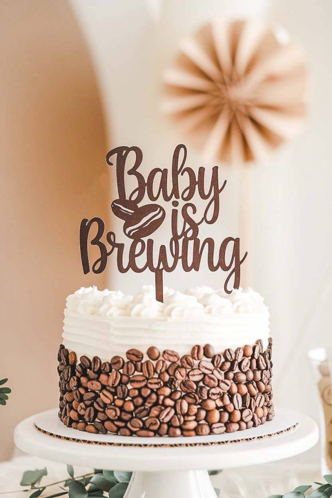 baby shower cake ideas a baby is brewing